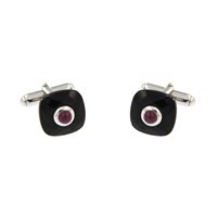 Cufflinks Man in Silver Rubino 402 ONRUB GEM